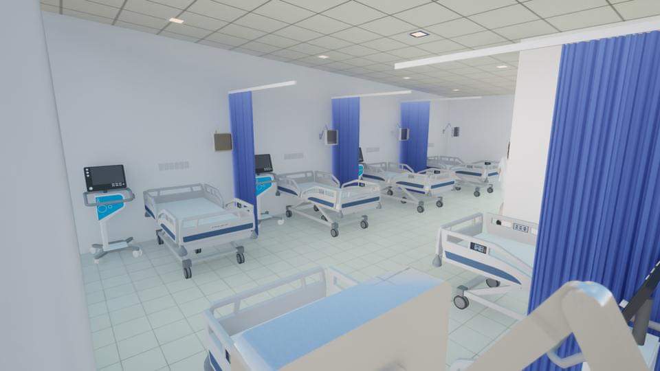 El Pabellón de Contingencia contará con 12 camas de Terapia Intermedia.